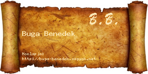 Buga Benedek névjegykártya